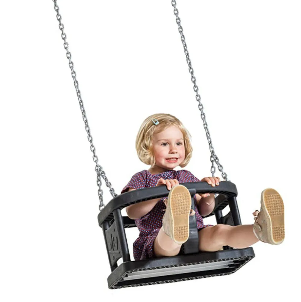 Gynge - Baby m. gummisæde - Sort