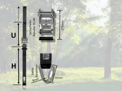 Sale Gyngeophæng til træ - Med lås 500 cm