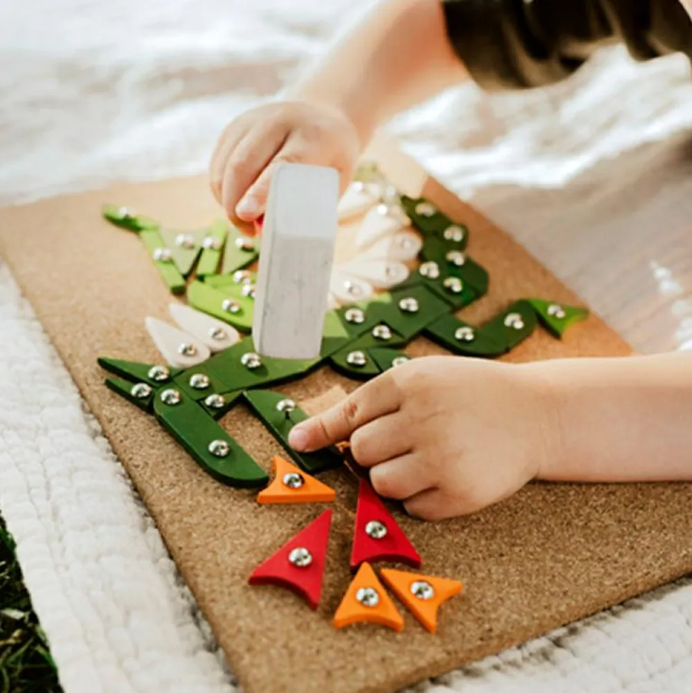 New small foot Hammer & søm bræt - Natur & væsner