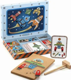 Discount Djeco Hammer & søm bræt - Rumskibe