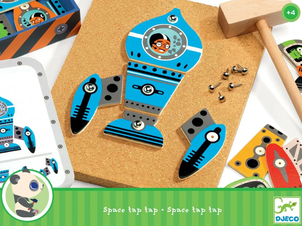 Discount Djeco Hammer & søm bræt - Rumskibe