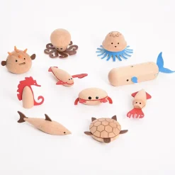 Clearance tickit® Havdyr - Træfigurer, 10 stk