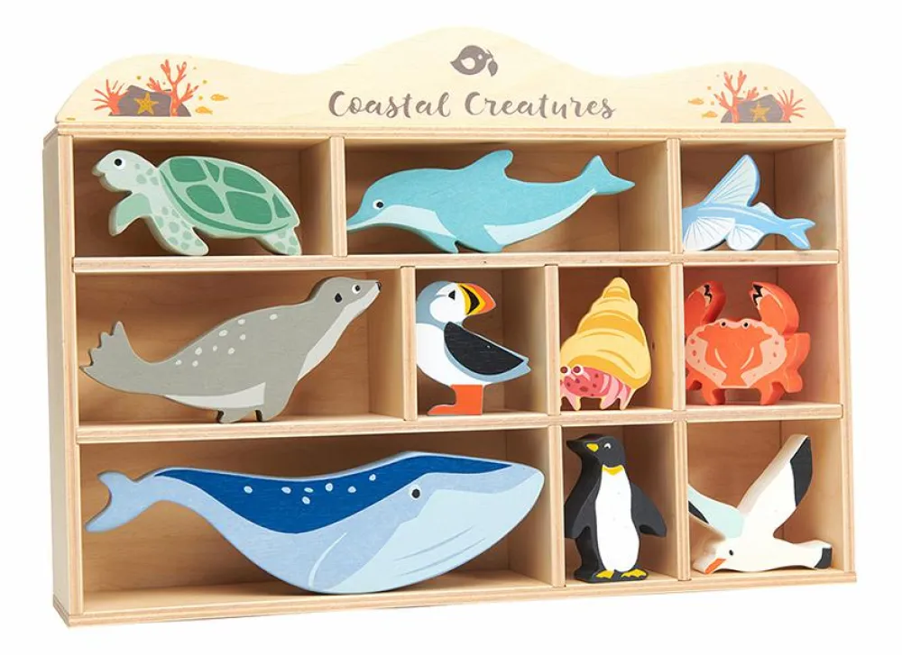 Tender Leaf Havdyr af træ, 10 dele