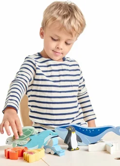 Tender Leaf Havdyr af træ, 10 dele