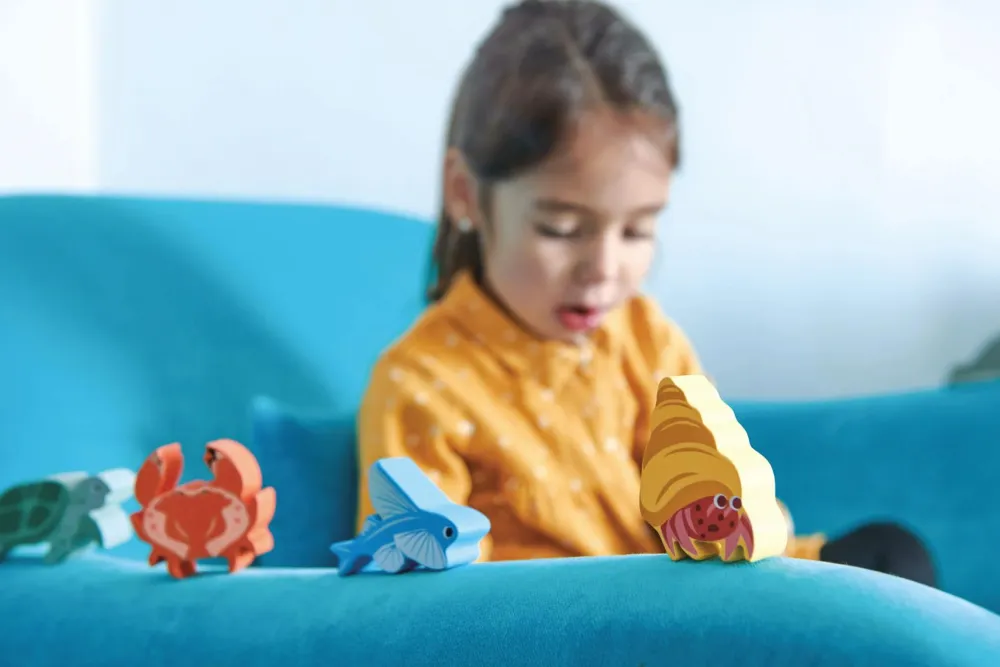 Tender Leaf Havdyr af træ, 10 dele