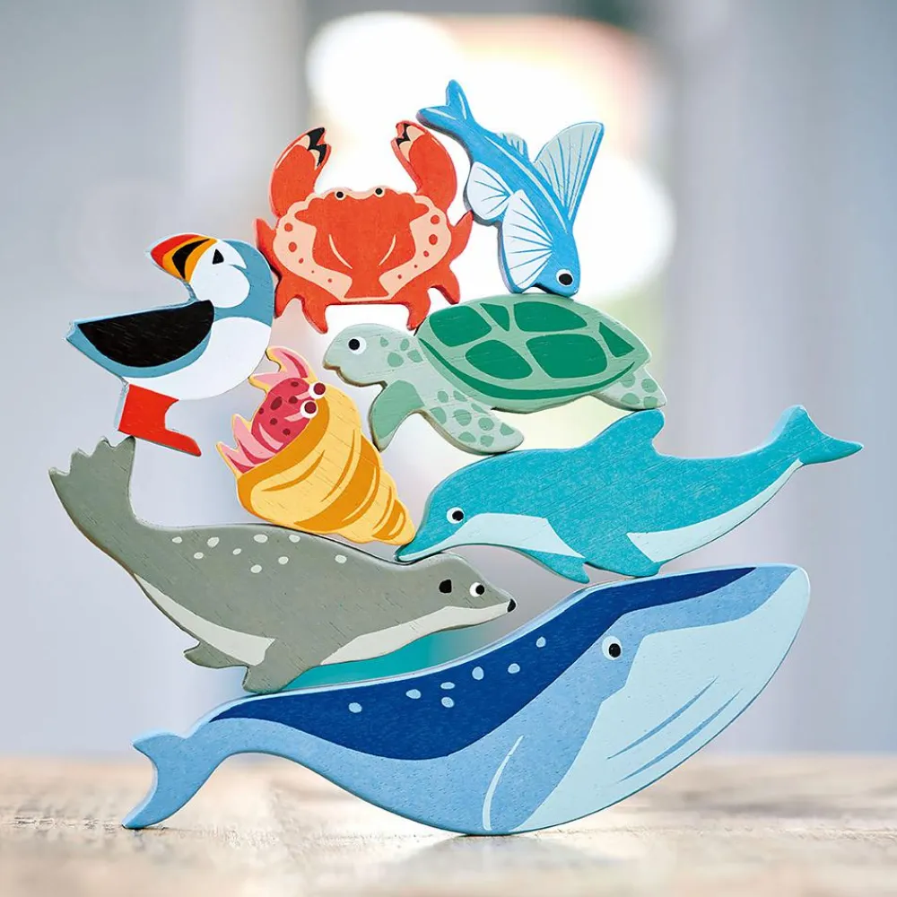 Tender Leaf Havdyr af træ, 10 dele