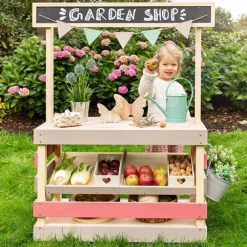 MUDDY BUDDY® Haveleg - Markedsbod, Grå/rosa