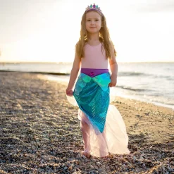 Best Great Pretenders Havfruehaleskørt + hårbøjle - Blå, str. 4-6 år