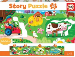 Clearance educa Historie puslespil m. 26 brikker - Bondegård