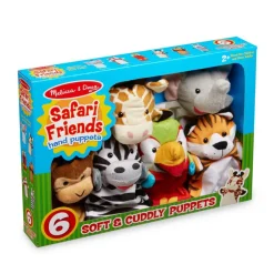 Sale Melissa & Doug Hånddukker - Safari, 6 stk.