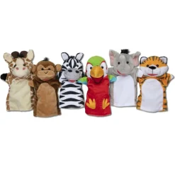 Sale Melissa & Doug Hånddukker - Safari, 6 stk.