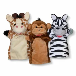 Sale Melissa & Doug Hånddukker - Safari, 6 stk.