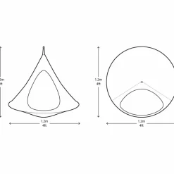 Best Hængehule Ø120 cm - Brun