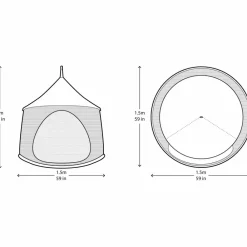 Best Hængehus med netsider Ø150 cm - Brun