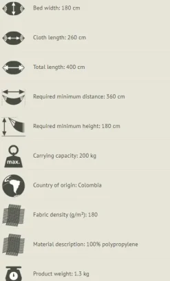 Best La Siesta Hængekøje kingsize outdoor - Lime