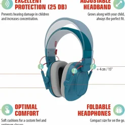 Best Høreværn Muffy Kids 5-12 år - Blå