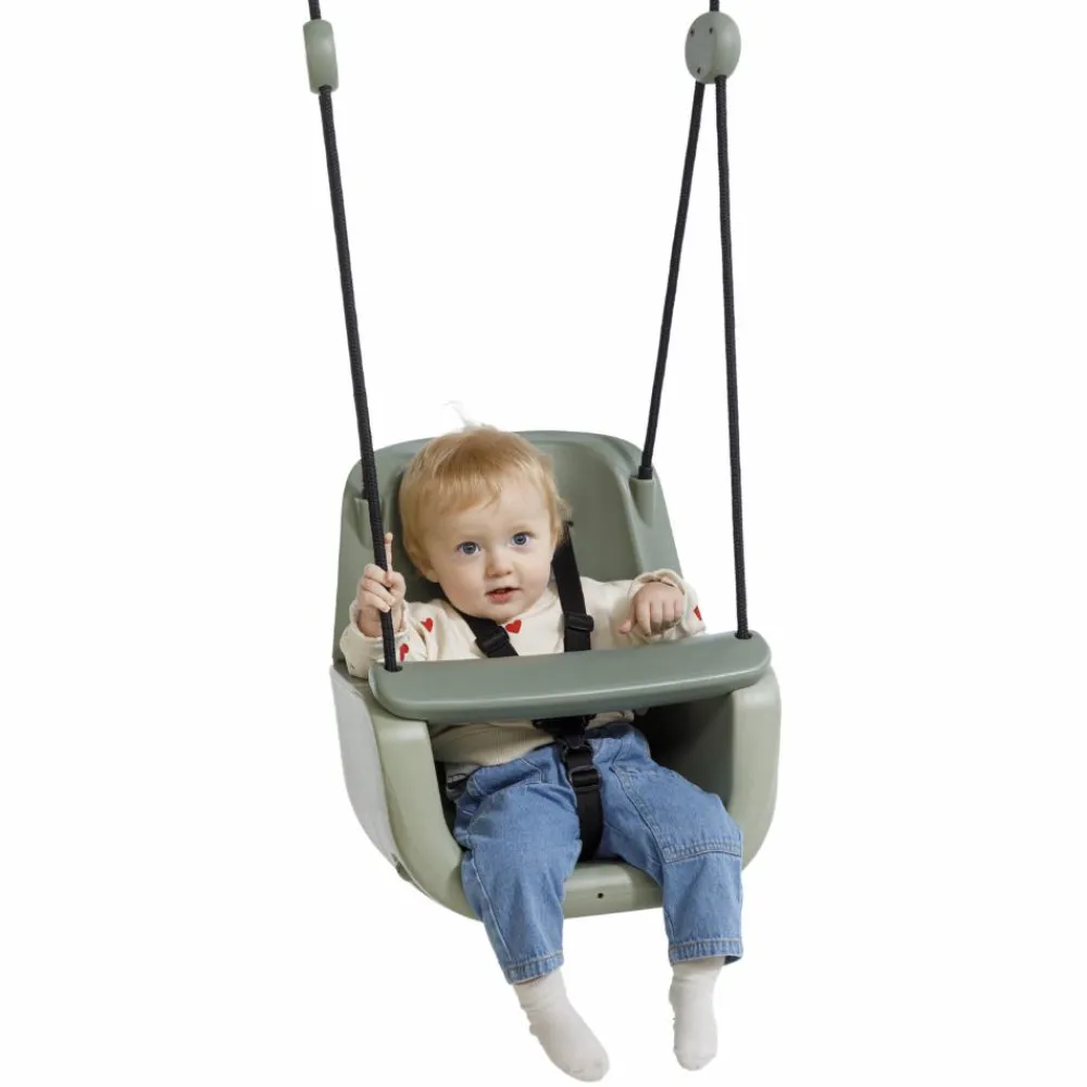 DICE 3-i-1 babygynge - Salviegrøn (sort reb)