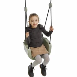 DICE 3-i-1 babygynge - Salviegrøn (sort reb)