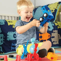 Hot Learning Resources 3-i-1 byggesæt - Raket, tog & helikopter