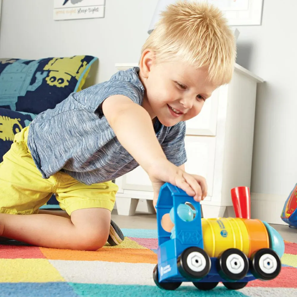 Hot Learning Resources 3-i-1 byggesæt - Raket, tog & helikopter