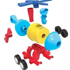 Hot Learning Resources 3-i-1 byggesæt - Raket, tog & helikopter