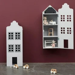 Online byASTRUP 2-i-1 Dukkehus og skab - Byhus