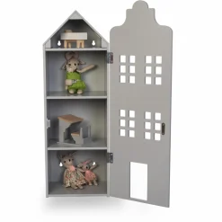 Online byASTRUP 2-i-1 Dukkehus og skab - Byhus