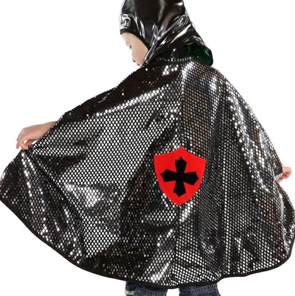 Great Pretenders 2-i-1 Grøn Drage/Ridder-kappe, str. 5-6 år