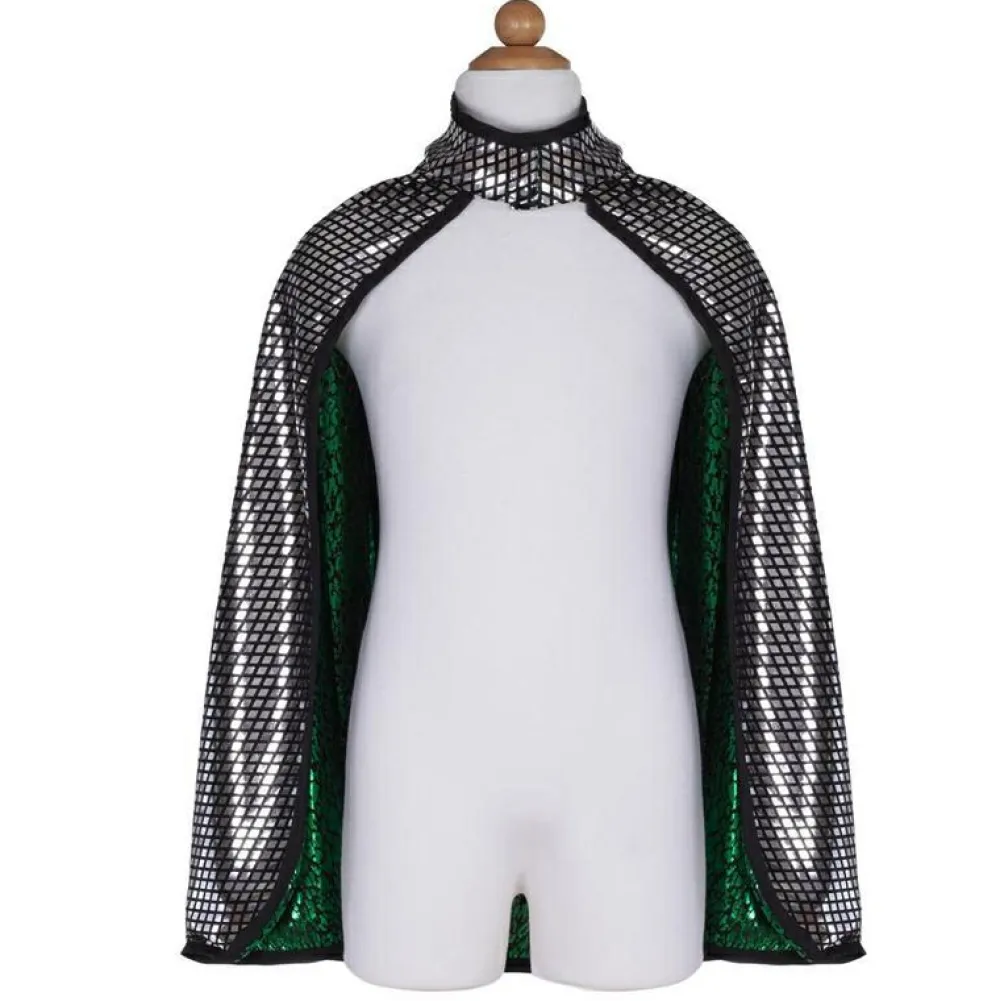 Great Pretenders 2-i-1 Grøn Drage/Ridder-kappe, str. 5-6 år