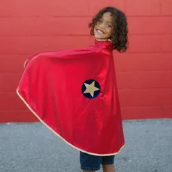 Sale Great Pretenders 2-i-1 kappe - Guld/Rød, str. 5-6 år