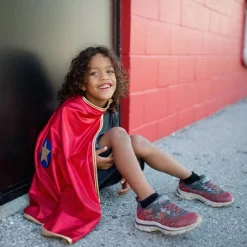 Sale Great Pretenders 2-i-1 kappe - Guld/Rød, str. 5-6 år