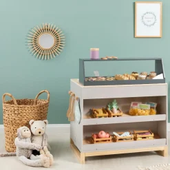 New 2-i-1 legekøkken & butik - Prunus (grå)