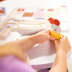 Clearance Melissa & Doug 2-i-1 legesæt og puslespil - Iscafé, 16 dele