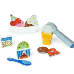 Clearance Melissa & Doug 2-i-1 legesæt og puslespil - Iscafé, 16 dele