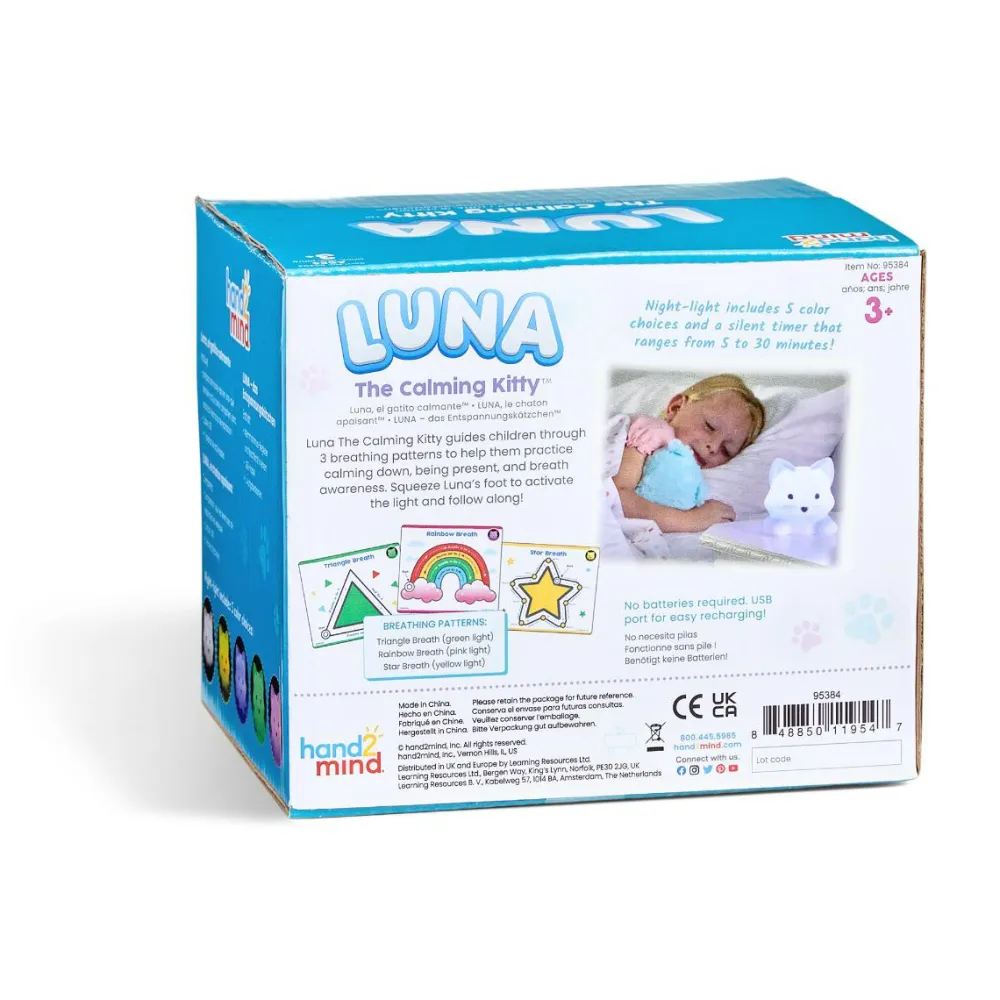 Best Learning Resources 2-i-1 natlampe og åndedrætsguide, Luna