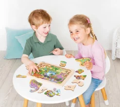 Online Beleduc 4-i-1 puslespil m. 45 brikker - Dinosaurer