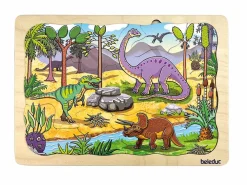 Online Beleduc 4-i-1 puslespil m. 45 brikker - Dinosaurer