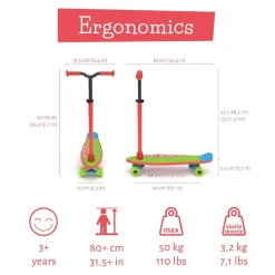 Outlet Chillafish 2-i-1 SkatieSkootie - Rød