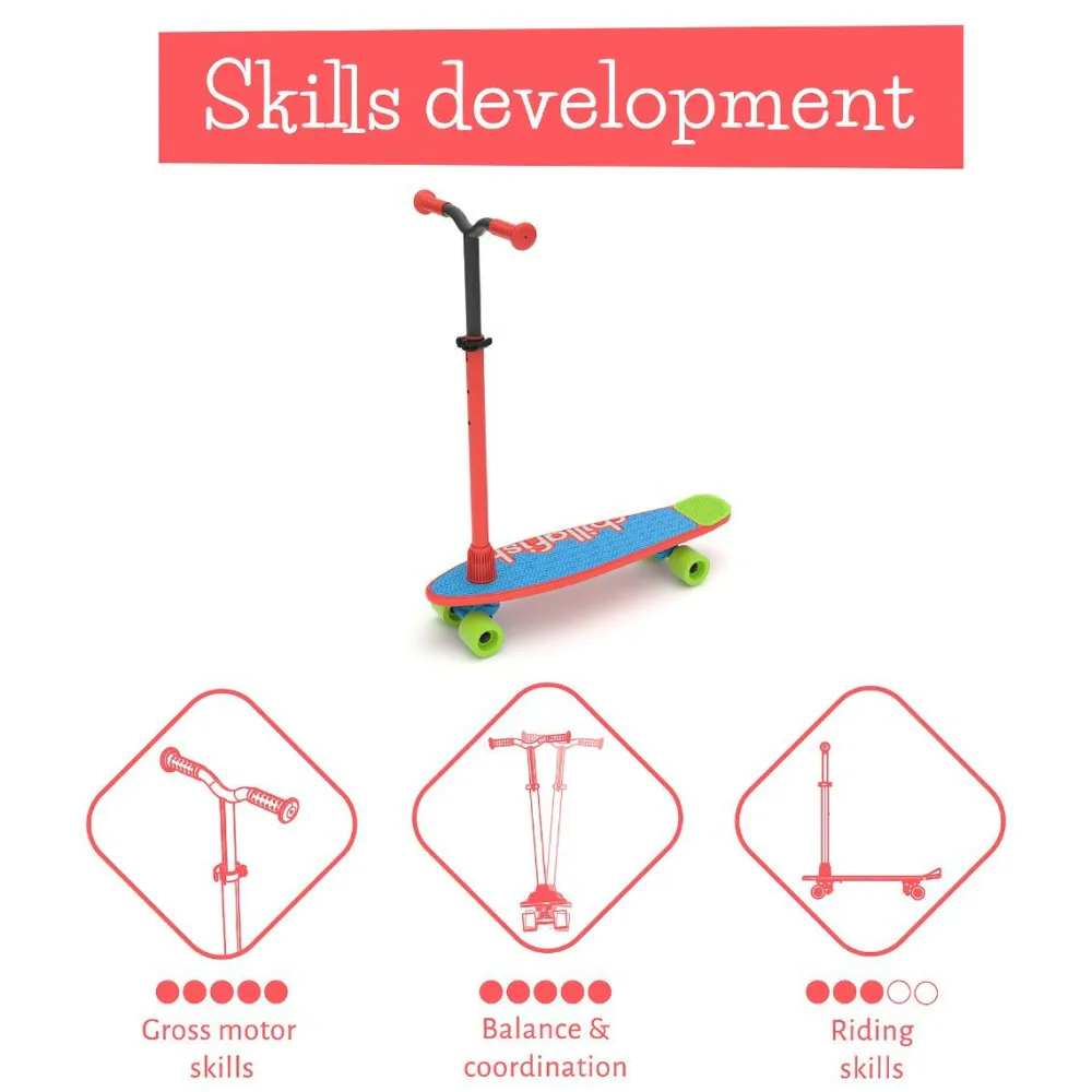 Outlet Chillafish 2-i-1 SkatieSkootie - Rød