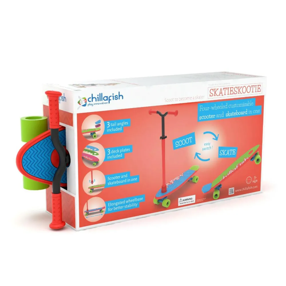 Outlet Chillafish 2-i-1 SkatieSkootie - Rød