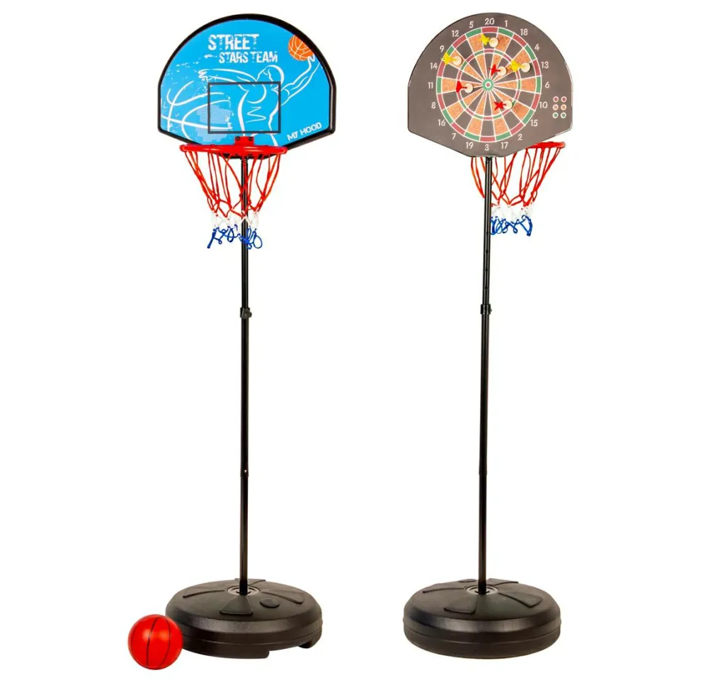 Discount My Hood 2-i-1 stander m. basketkurv og dartskive