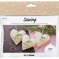 Best Creativ Company Julepose - Julehjerter af filt