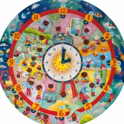 New eeBoo Jumbo puslespil m. 25 brk - Døgnets timer