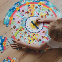 New eeBoo Jumbo puslespil m. 25 brk - Døgnets timer