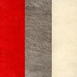 Clearance Creativ Company Kartet uld - Rød/grå/råhvid, 3 x 10 gr.