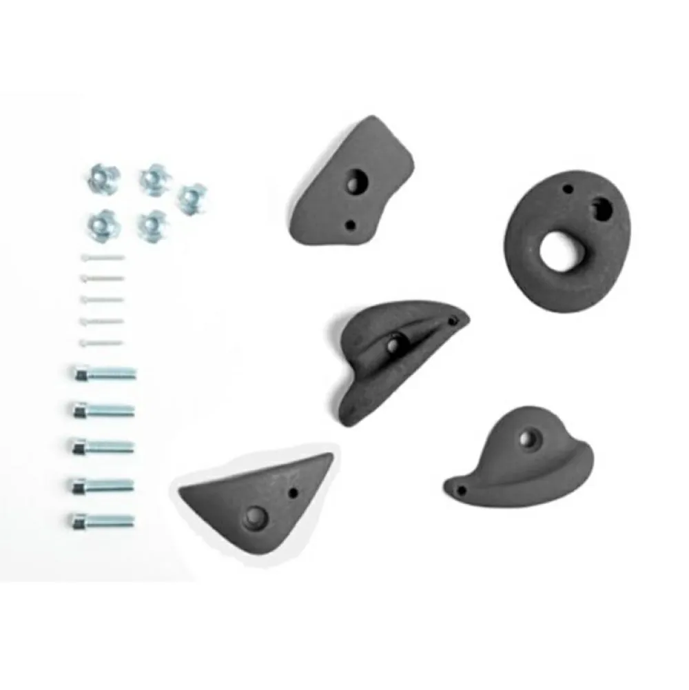 New DICE Klatregreb medium (inkl skruer) - Antracit, 5 stk