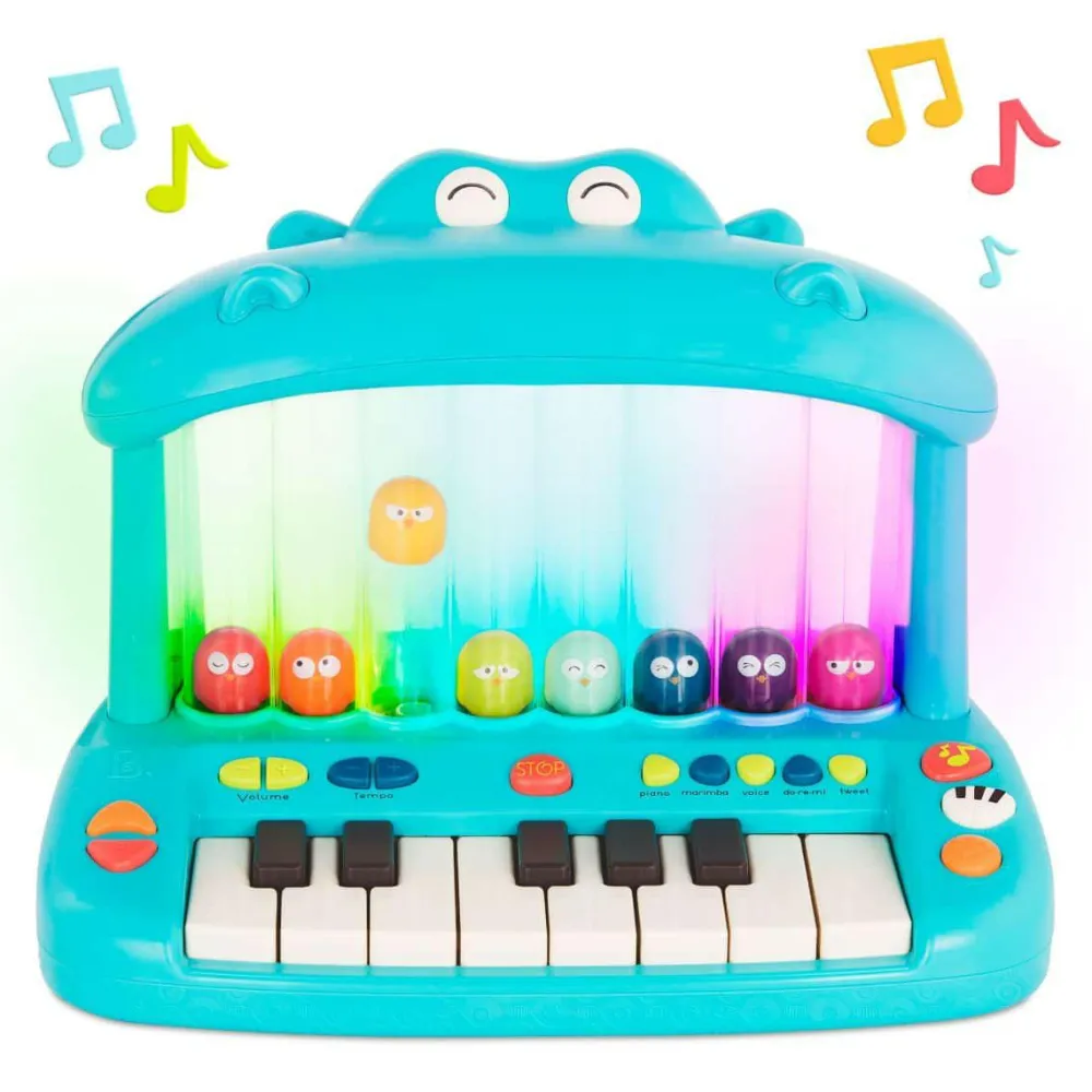 Best B. Toys Klaver - Flodhest med lyd og lys