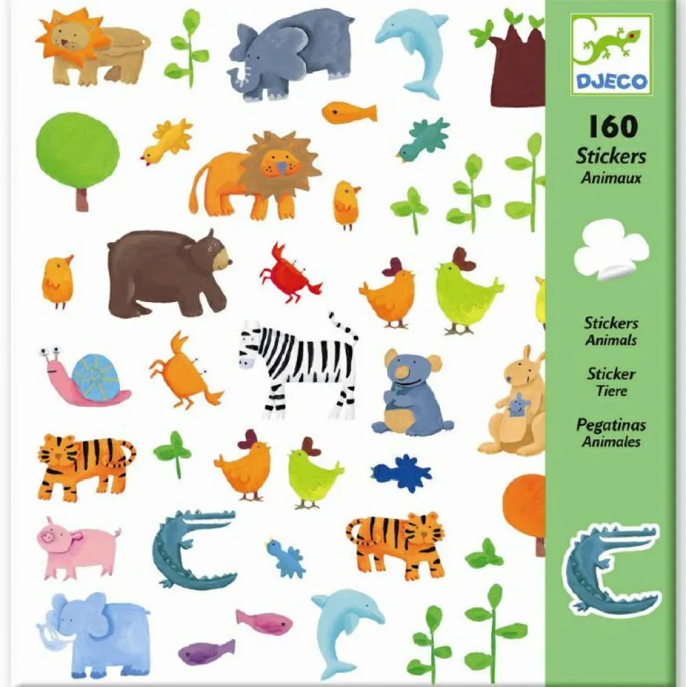 Best Djeco Klistermærker - Alverdens dyr, 160 stk.