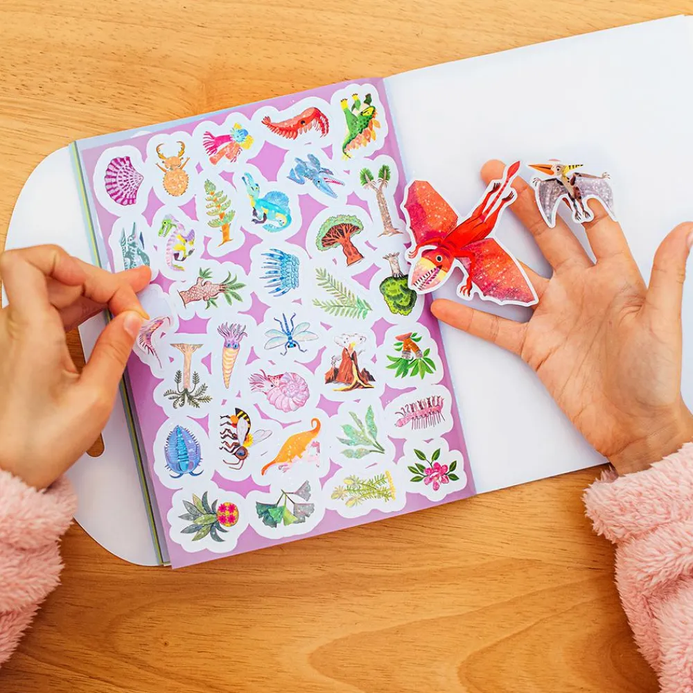 Sale eeBoo Klistermærker - Dinosaurer, 200+ stk