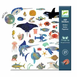 Best Djeco Klistermærker - Havdyr, 160 stk